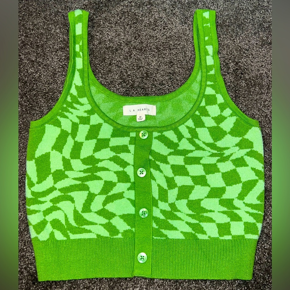 Geometric Printed Sweater Tank